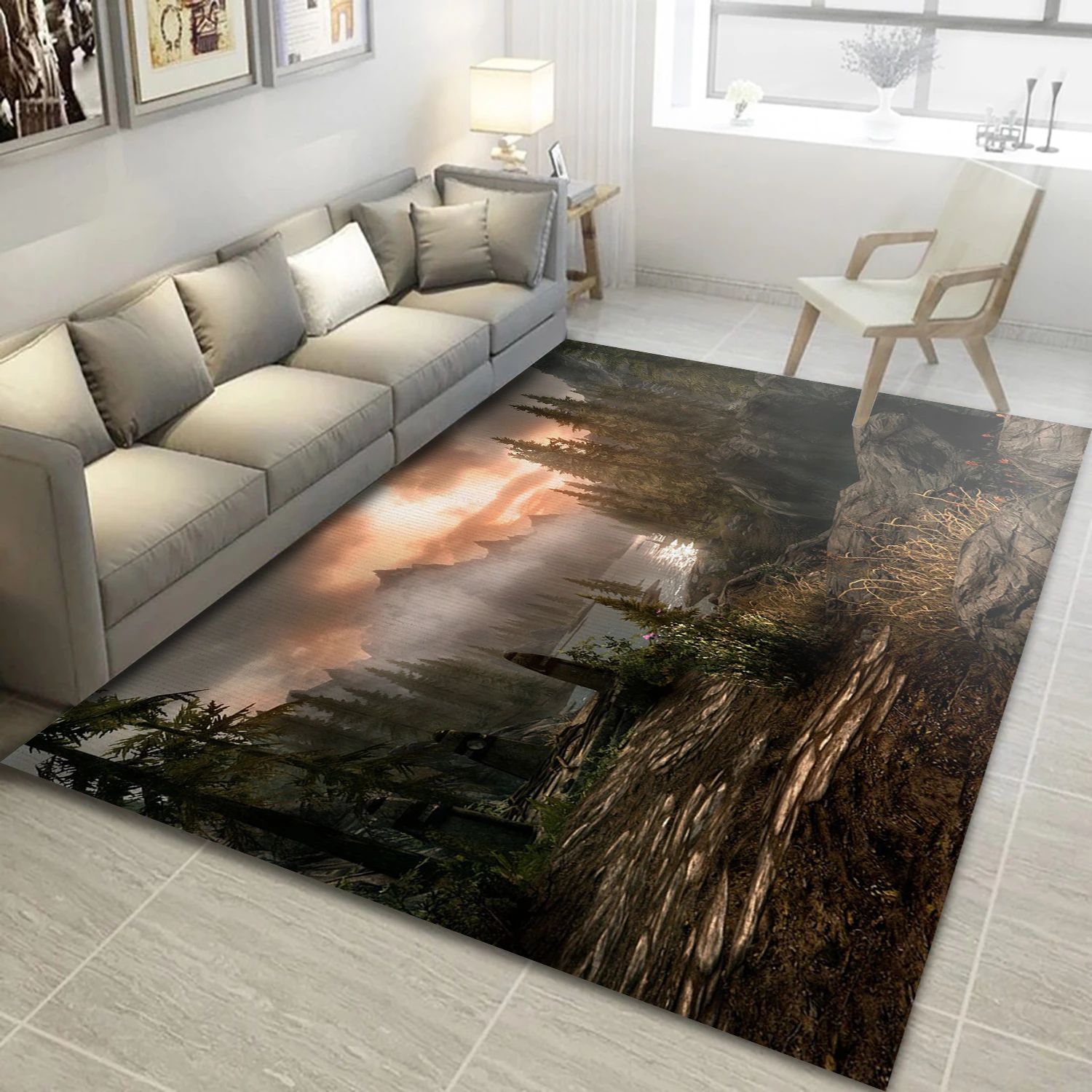 The Elder Scrolls V Skyrim Gaming Area Rug