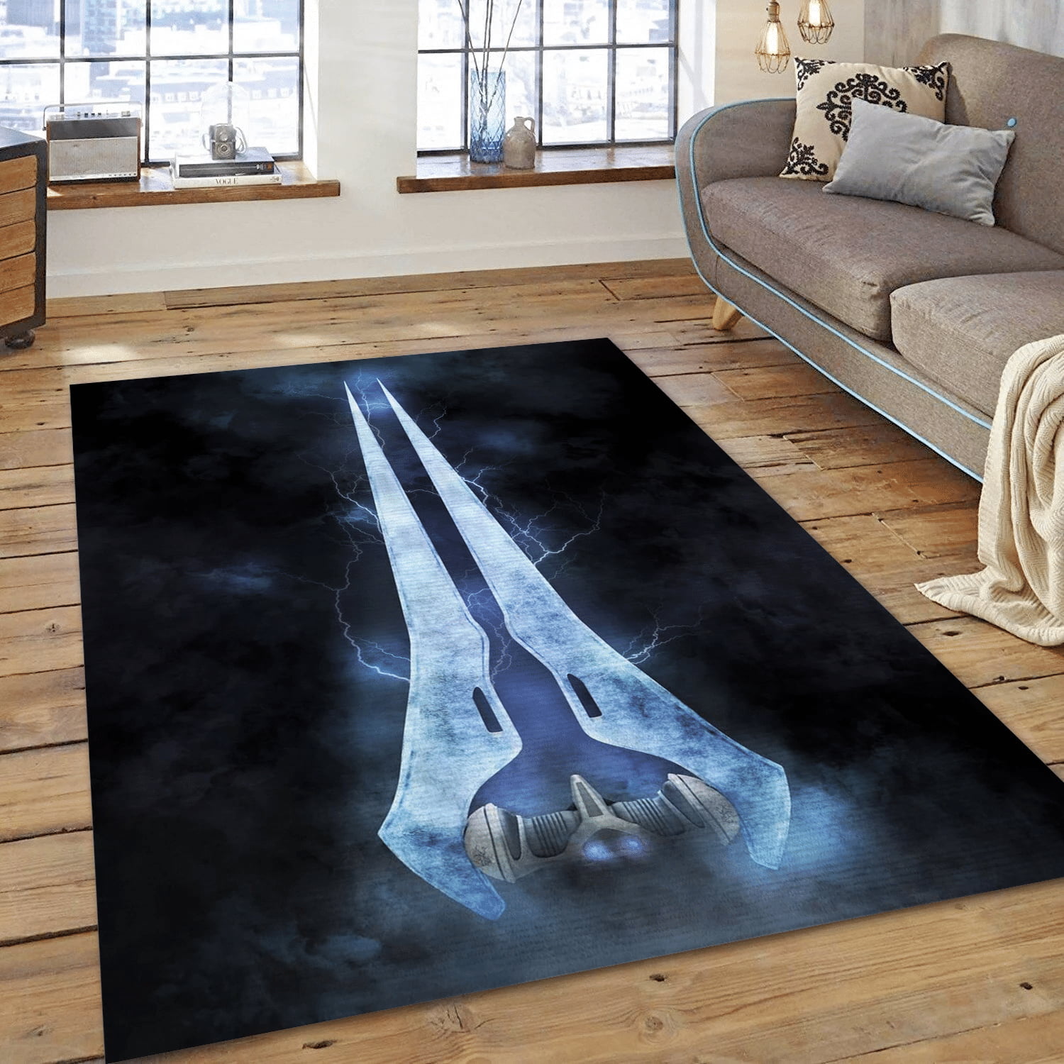 The Energy Sword Gaming Area Rug