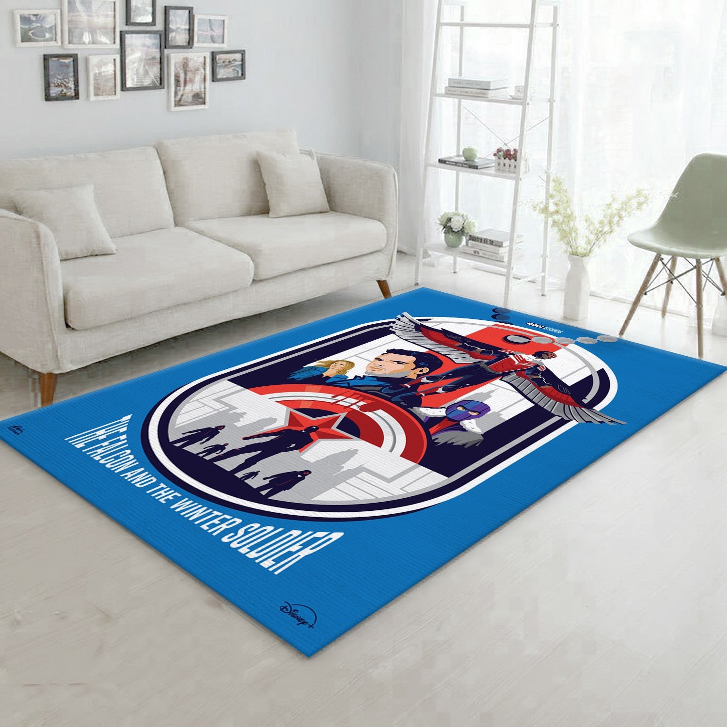 The Falcon And The Winter Soldier Blue Version Area Rug For Christmas