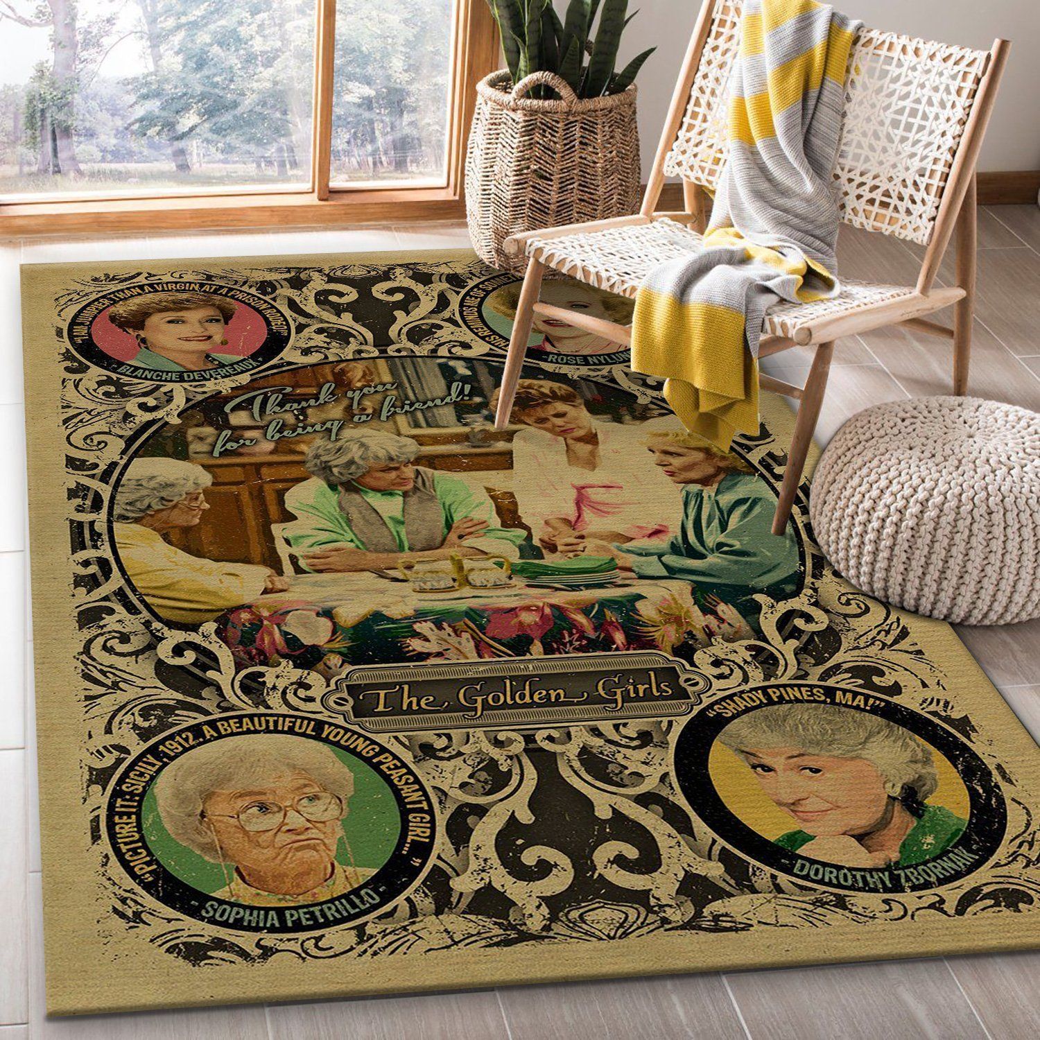 The Golden Girls Area Rug Floor Decor - Indoor Outdoor Rugs