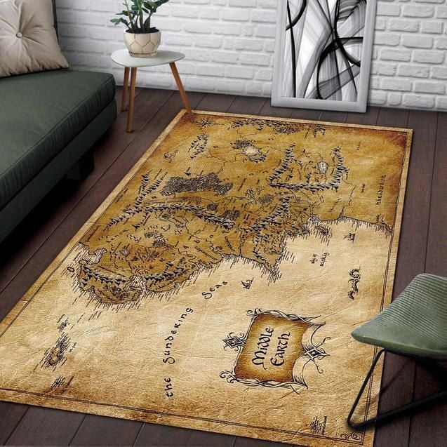 The Lord Of The Rings Middle Earth Map Area Rug - Indoor Outdoor Rugs