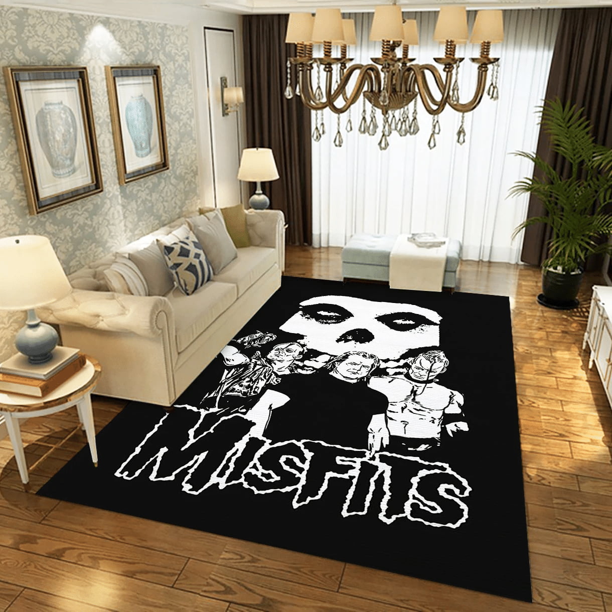 The Misfits Band Music Area Rug For Christmas