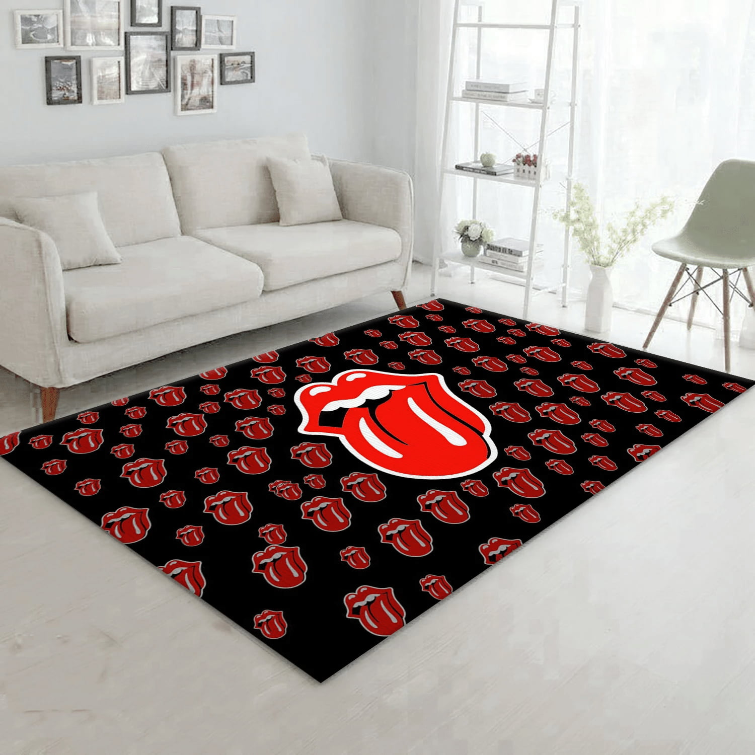 The Rolling Stones Rock Band 2 Music Area Rug Carpet