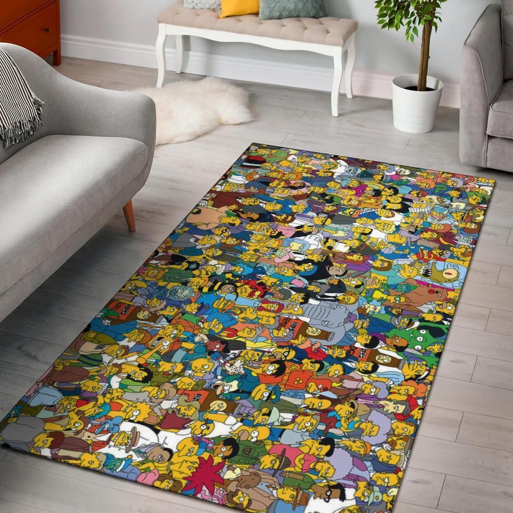 The Simpsons Characters Area Rug Chrismas Gift – Indoor Outdoor Rugs 
