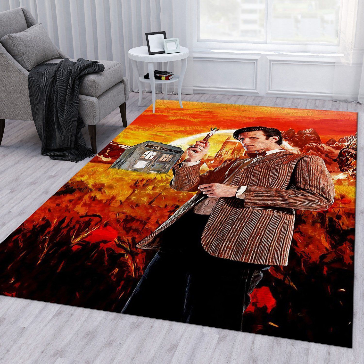 The Time Lord Is Home Area Rug Bedroom Rug US Gift Decor - Indoor Outdoor Rugs