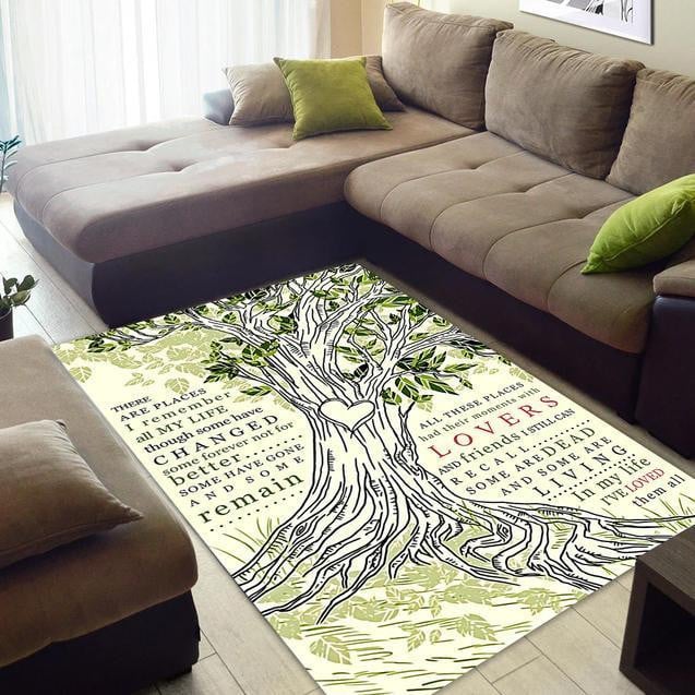 There Are Places I Remember Lyrics Area Rug Chrismas Gift - Indoor Outdoor Rugs