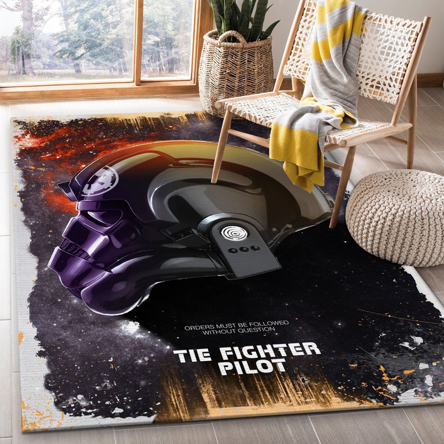 Tie Fighter Pilot Area Rug Star Wars Helmets Arts Rug US Gift Decor - Indoor Outdoor Rugs