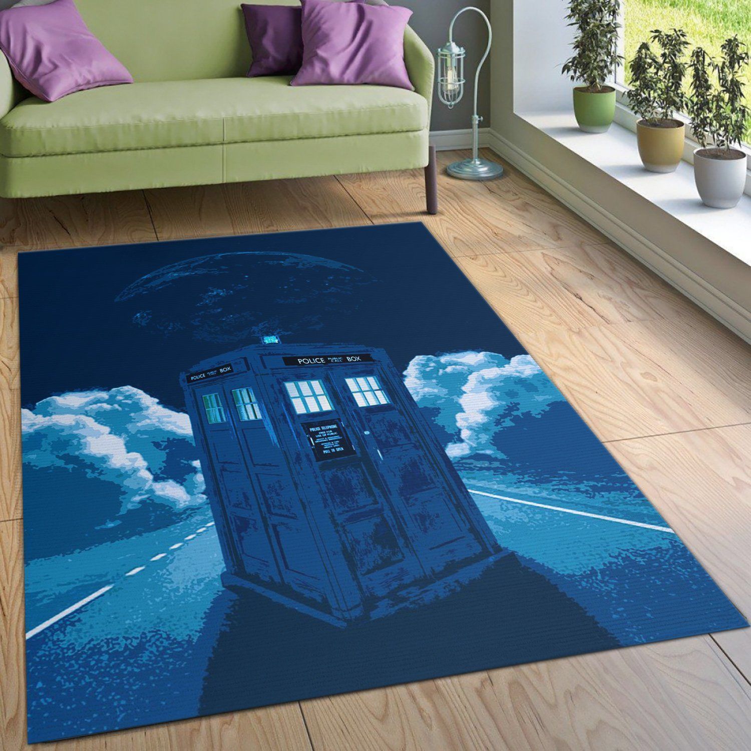 Time Machine Area Rug Bedroom Rug Home US Decor - Indoor Outdoor Rugs