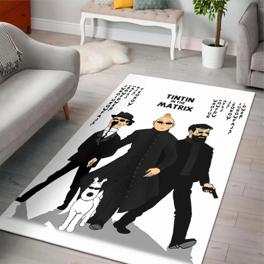 Tintin Matrix Area Rug Rugs For Living Room Rug Home Decor - Indoor Outdoor Rugs