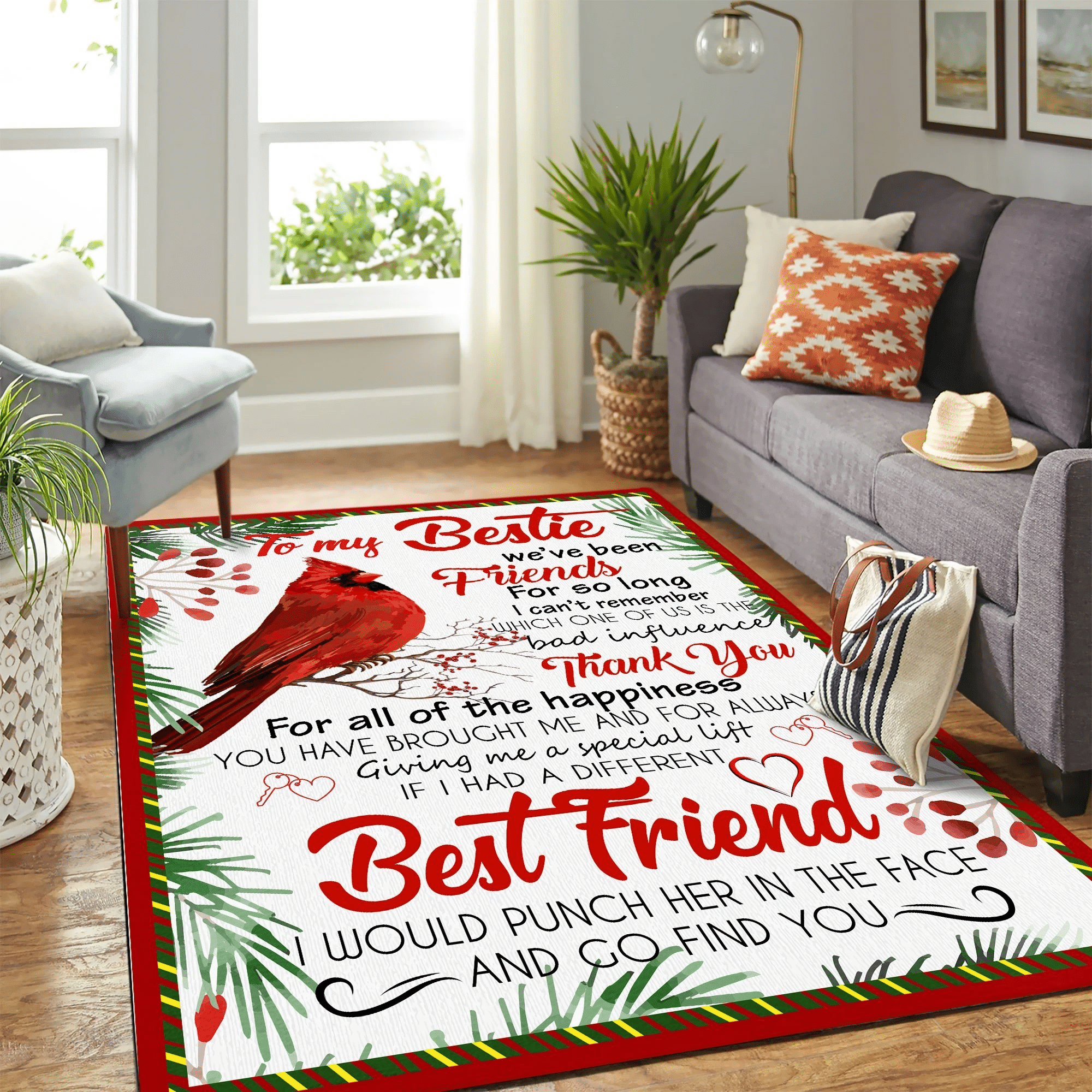 To My Bestie Mk Carpet Area Rug Chrismas Gift - Indoor Outdoor Rugs