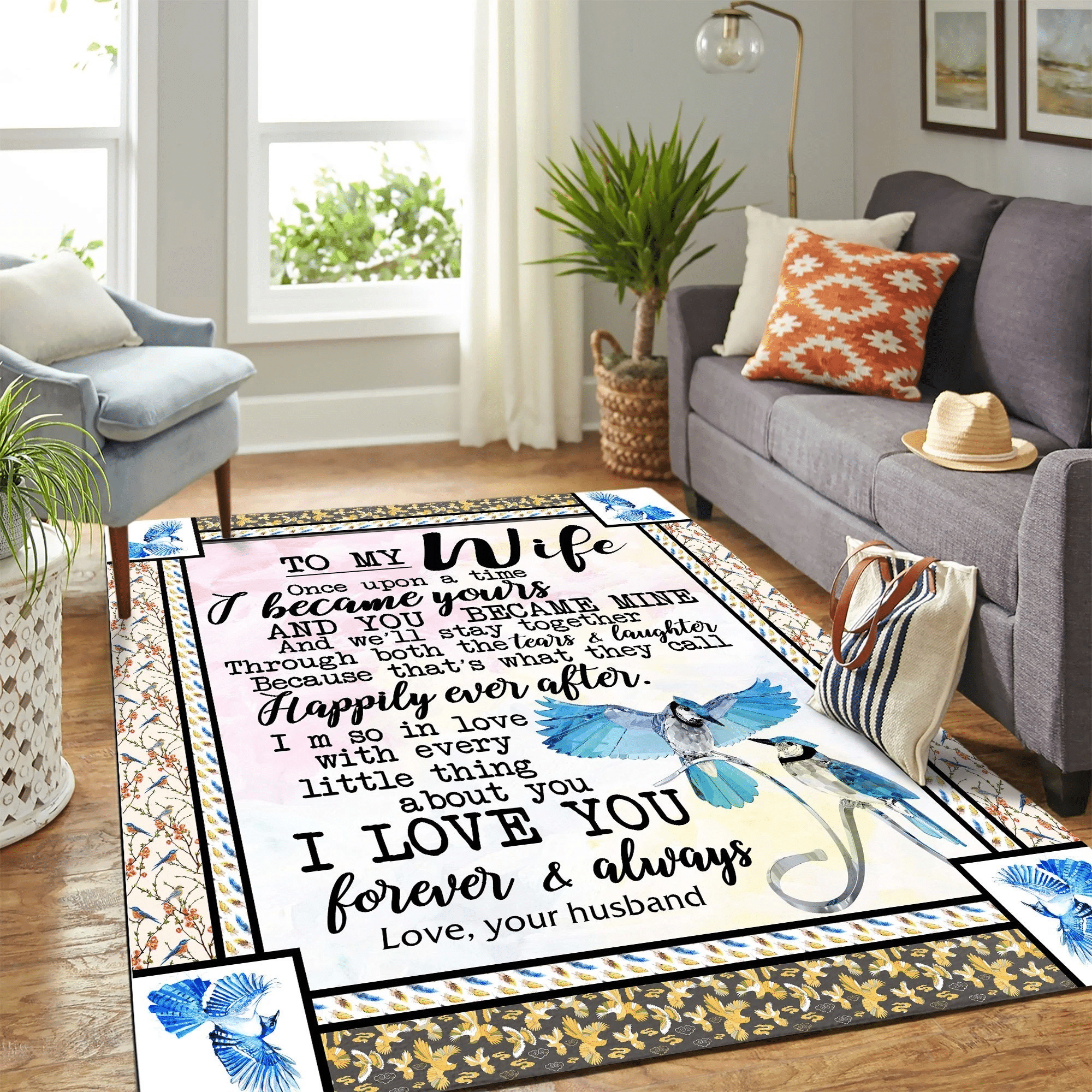 To My Wife Once Upon A Time Carpet Area Rug Chrismas Gift - Indoor Outdoor Rugs