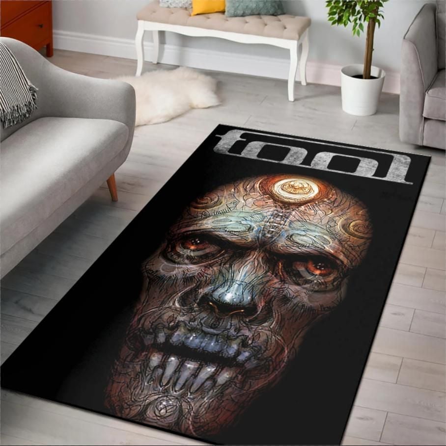 Tool Band Skull Area Rug Rugs For Living Room Rug Home Decor - Indoor Outdoor Rugs