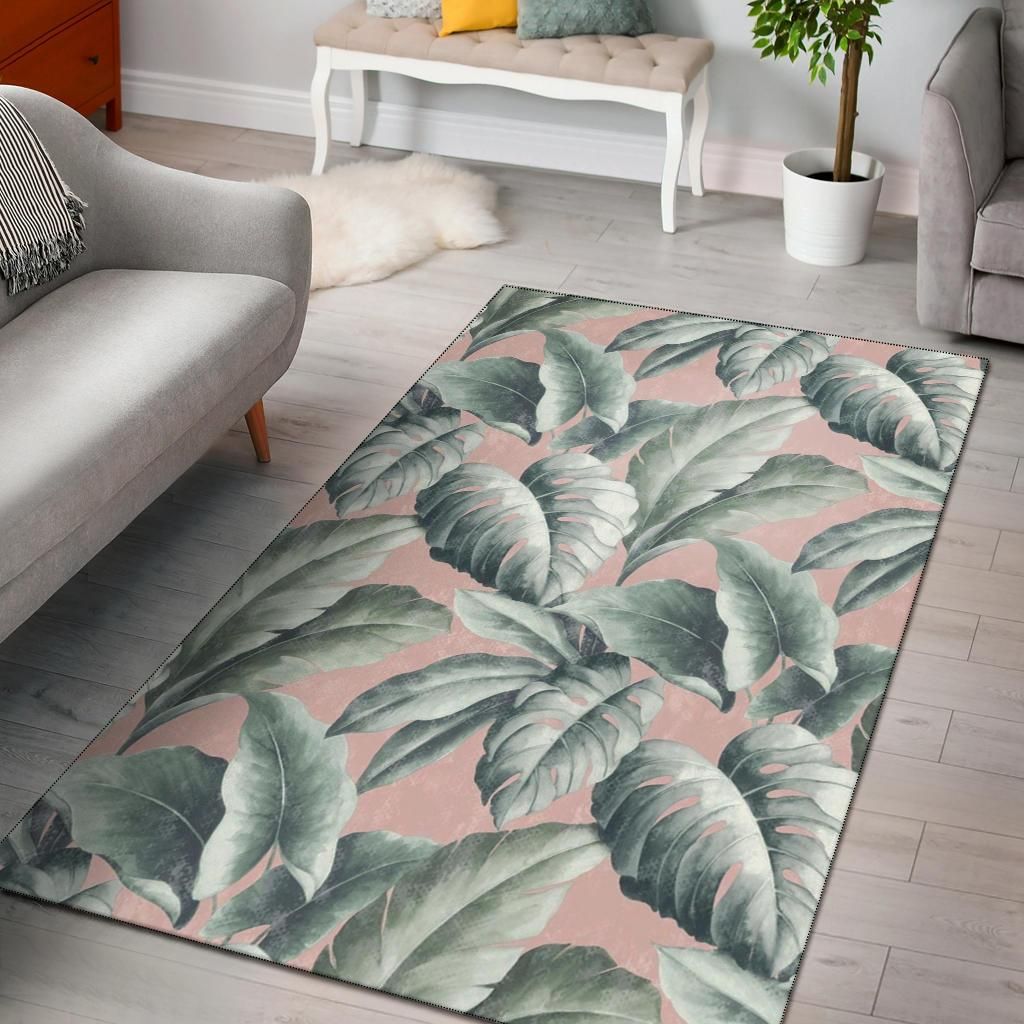 Tropicana Floral Leaf Area Rug Chrismas Gift - Indoor Outdoor Rugs