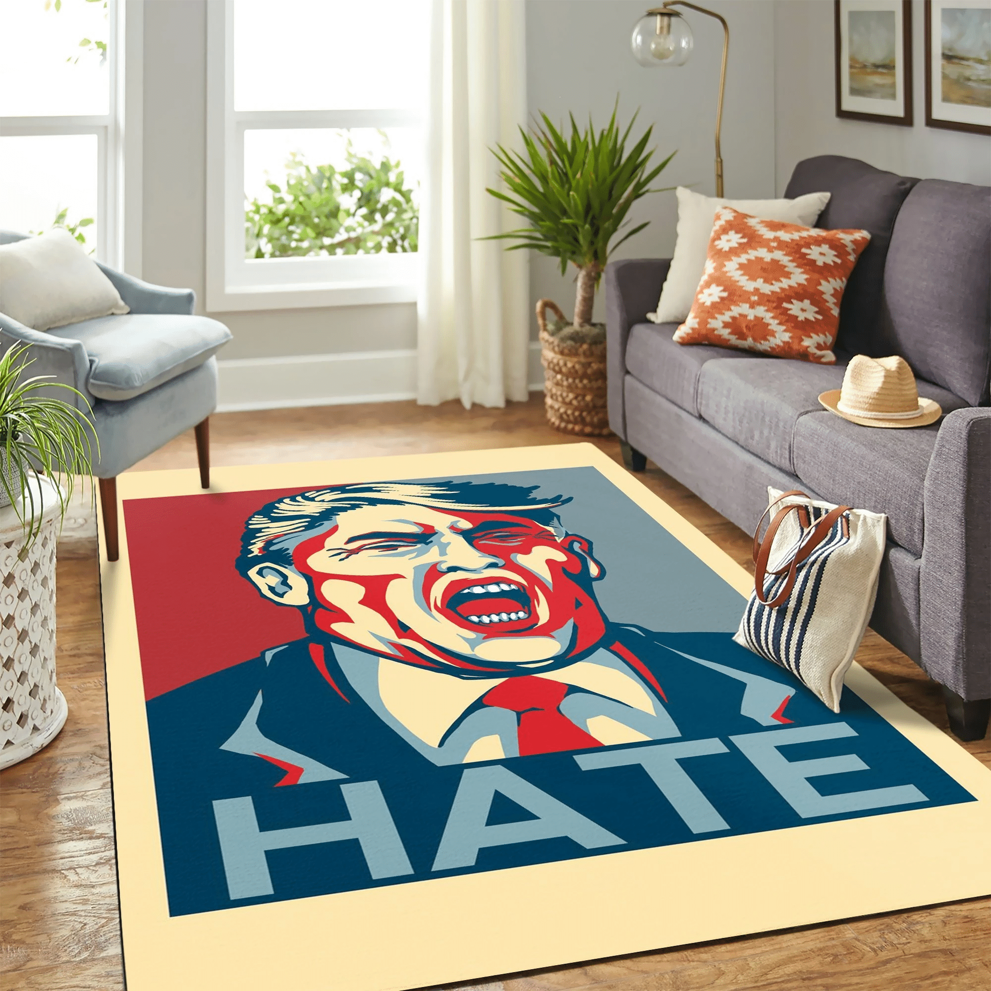 Trump Wall Poster Carpet Floor Area Rug Chrismas Gift - Indoor Outdoor Rugs