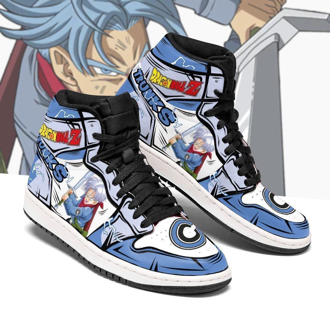 Trunks Dragon Ball Z Anime Sneakers Air Jordan Shoes Sport