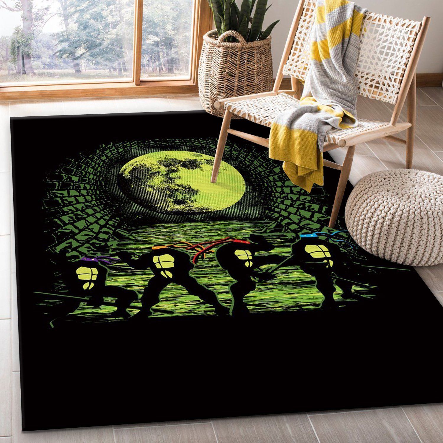 Turtle Power Area Rug For Christmas, Living Room Rug, Christmas Gift US Decor - Indoor Outdoor Rugs