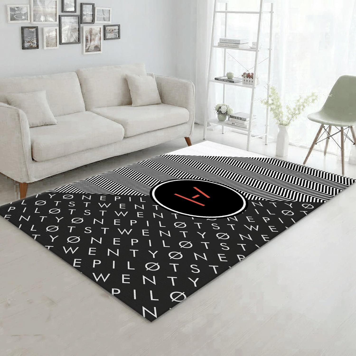 Twenty One Pilots Band 3 Music Area Rug