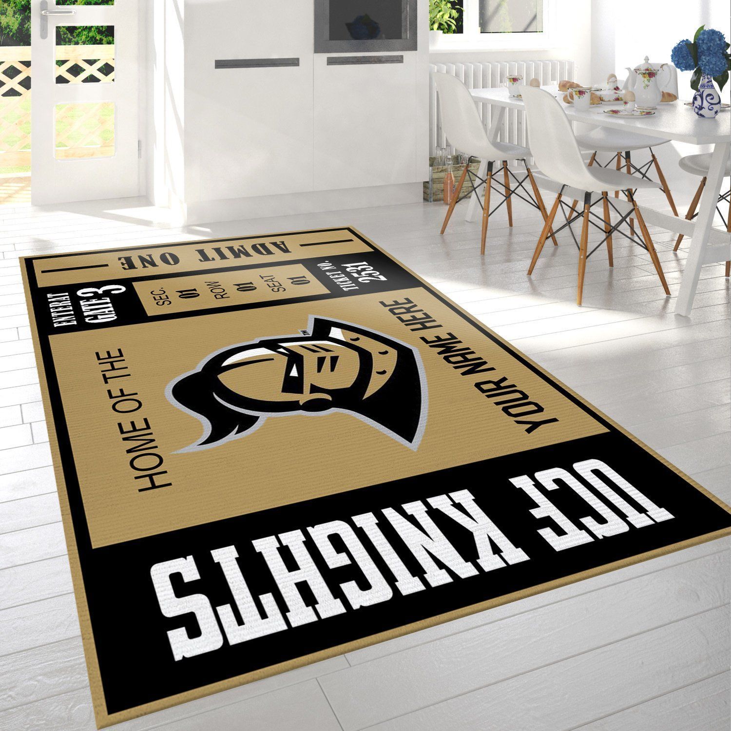 Ucf Knights Ncaa Customizable Rug