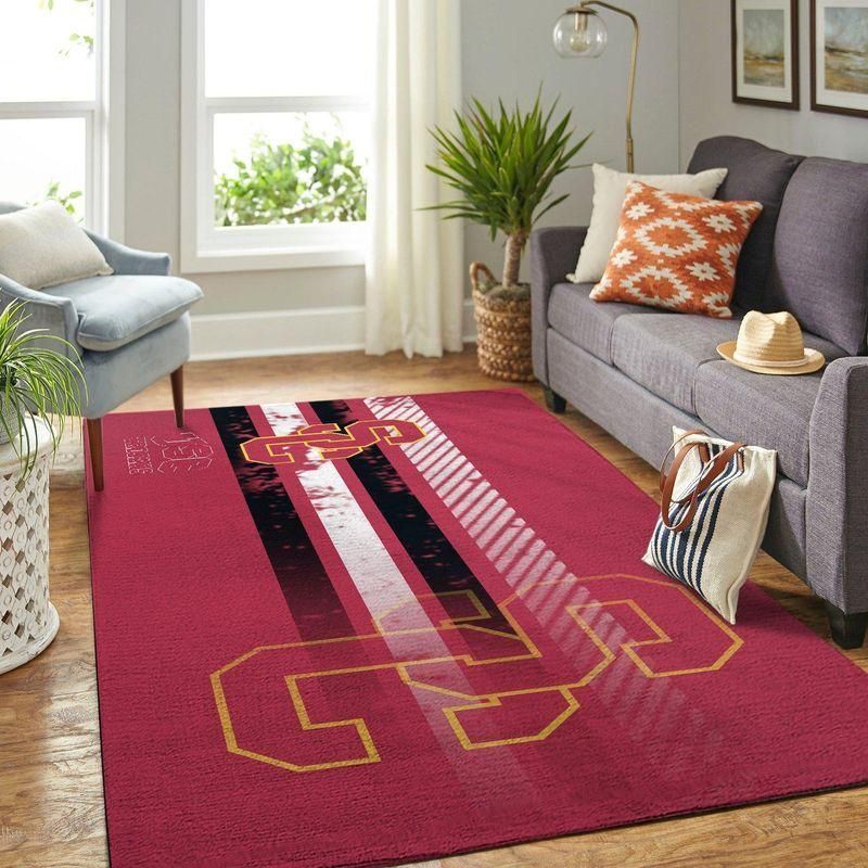 Usc Trojans Ncaa Rug Room Carpet Sport Custom Area Floor Home Decor - Indoor Outdoor Rugs