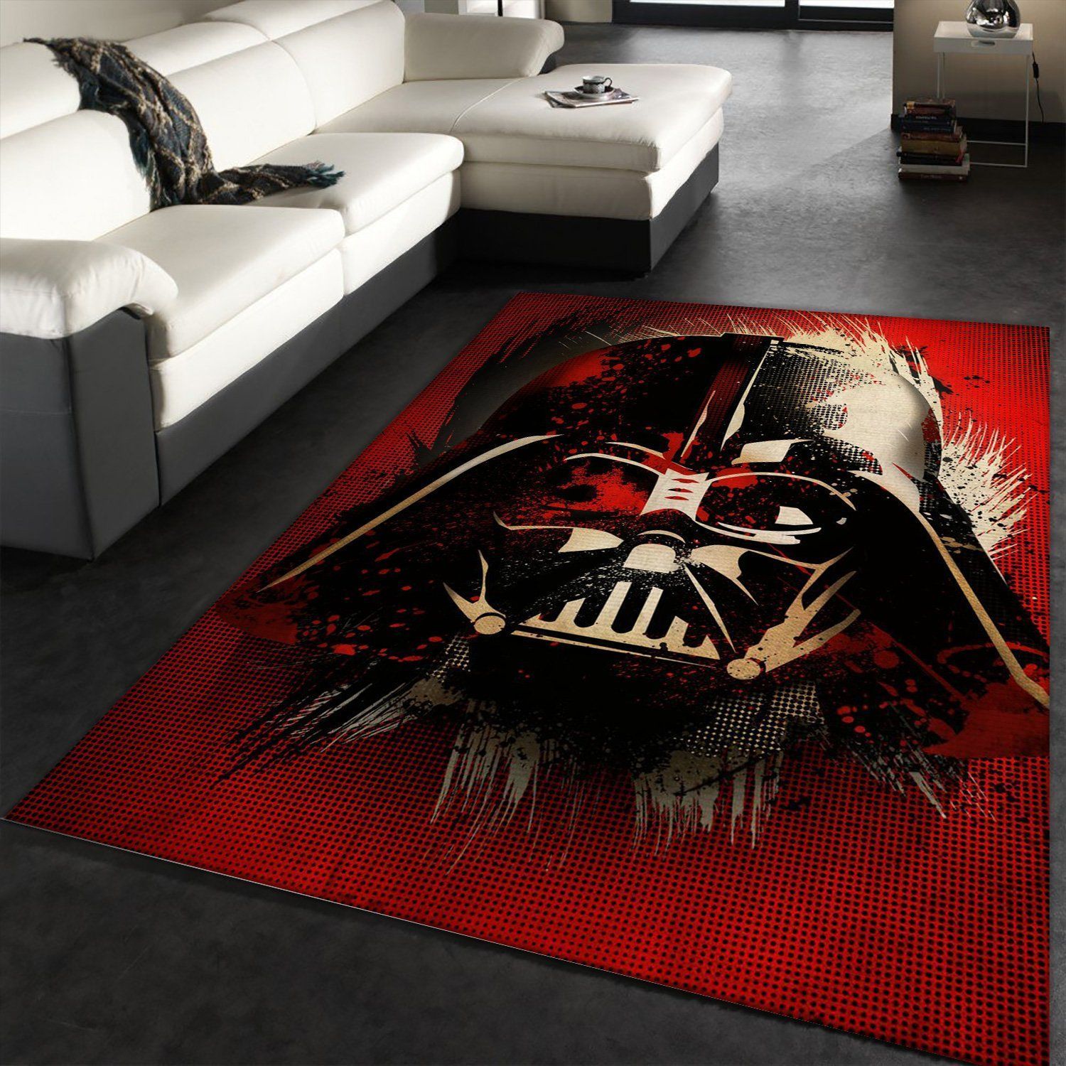 Vader Splatter Star Wars Movie Rug Star Wars Visions Of Darth Vader Rug Home Decor Floor Decor - Indoor Outdoor Rugs