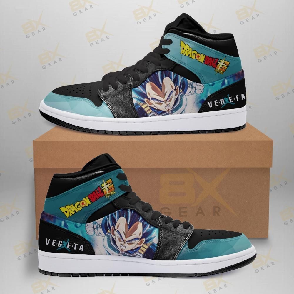 Vegeta Sneakers Super Saiyan Blue Dragon Ball Anime Sneakers Air Jordan Shoes Sport Sneakers