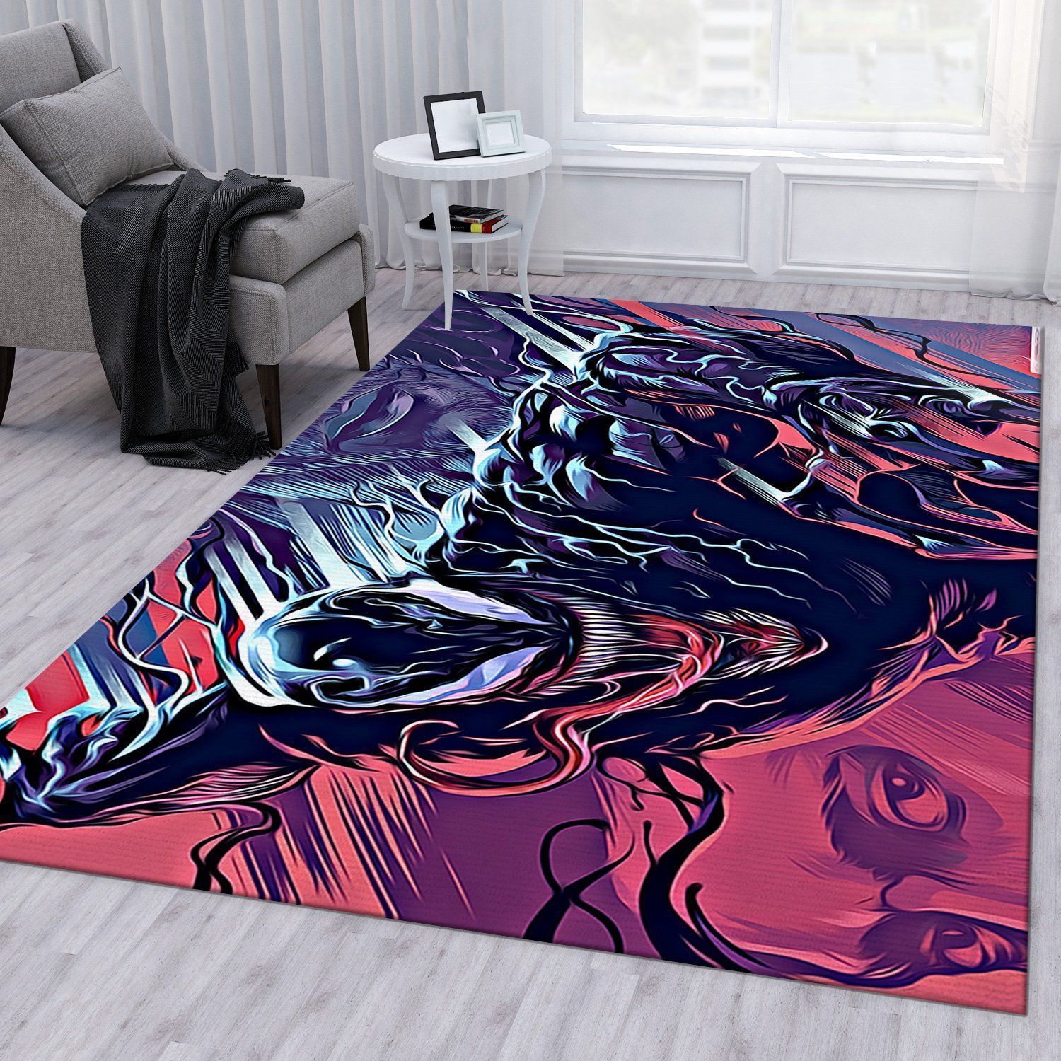 Venom Artwork Comics Area Rug For Gift Living Room Rug US Gift Decor - Indoor Outdoor Rugs