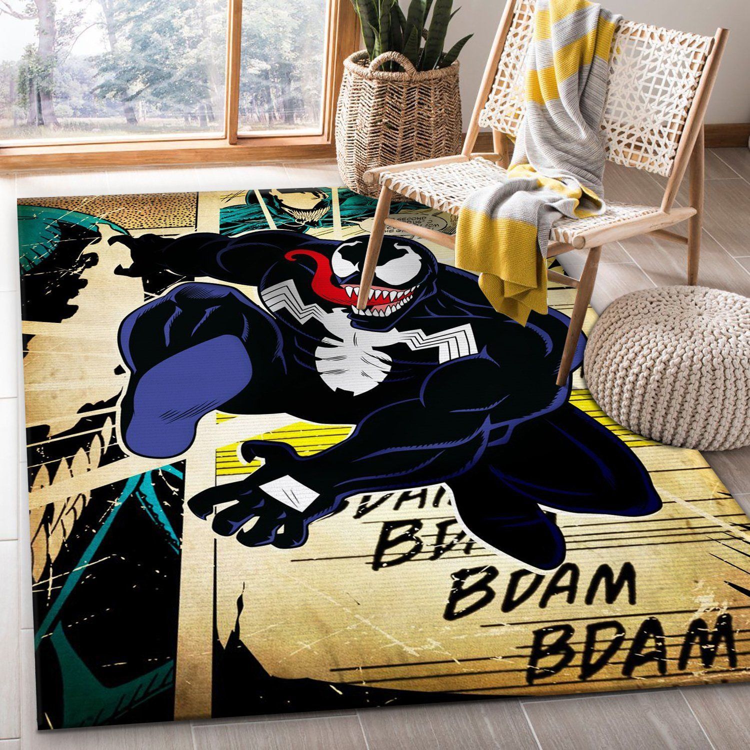 Venom Hero Movie Area Rug Living Room Christmas Gift US Decor - Indoor Outdoor Rugs
