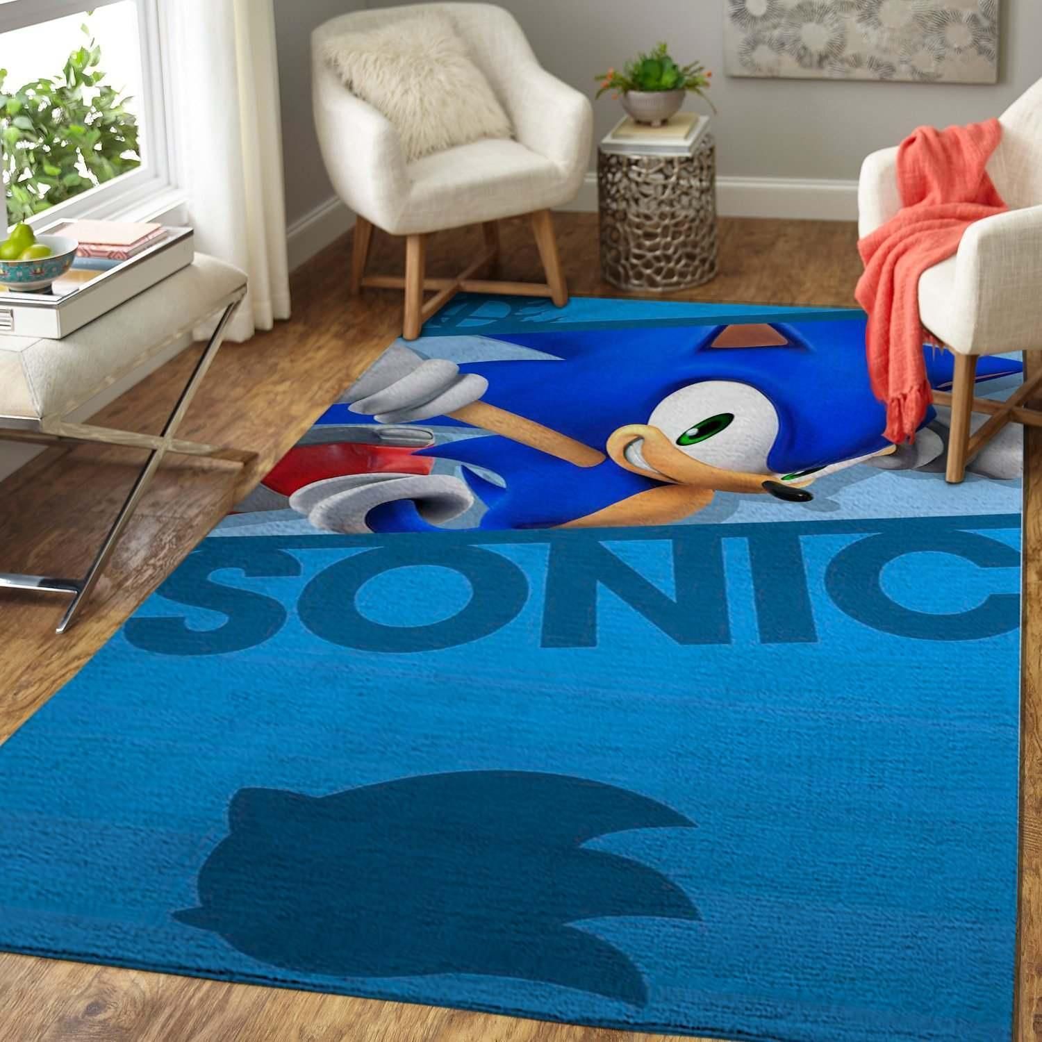 Videogame Fans Sonic The Hedgehog Area Rug - Indoor Outdoor Rugs