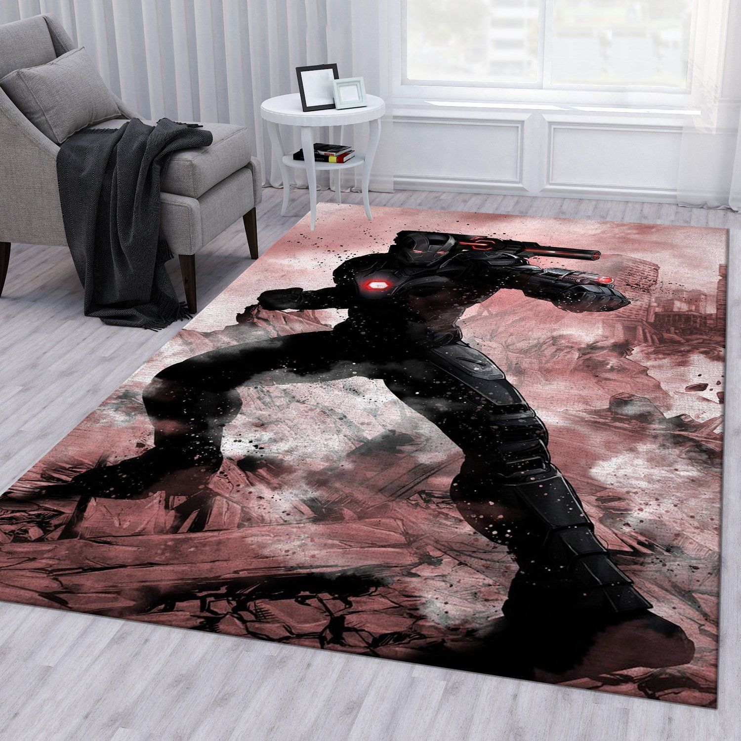 War Machine Rug Bedroom Rug Home Decor Floor Decor - Indoor Outdoor Rugs