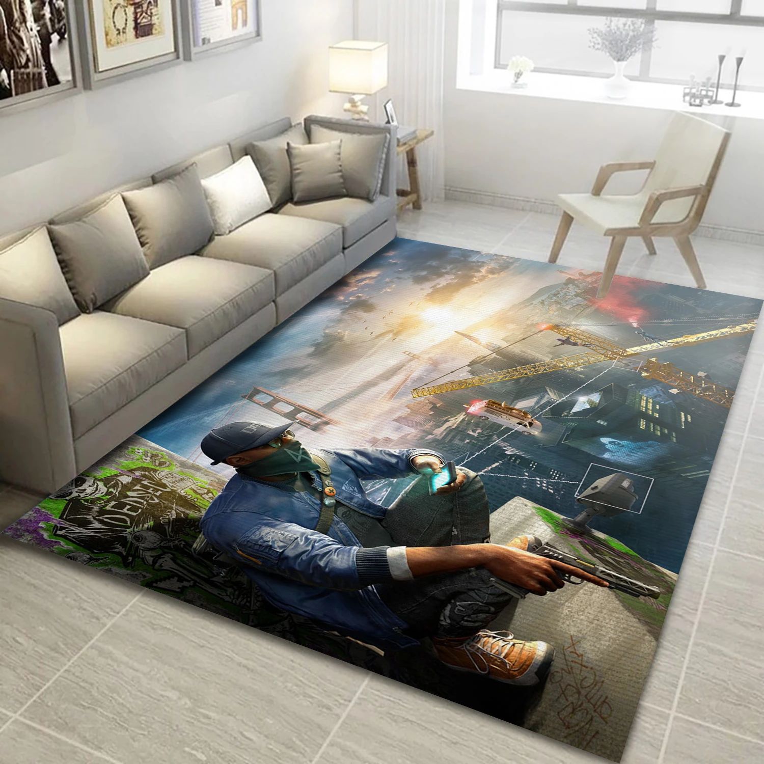 Watch Dogs 400 Game Area Rug Carpet