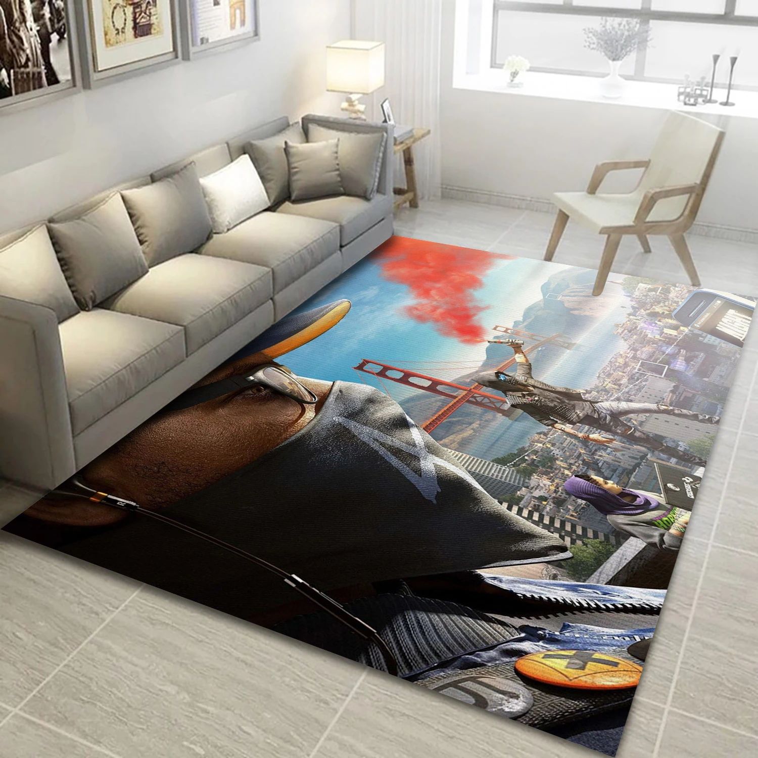 Watch Dogs 827 Gaming Area Rug