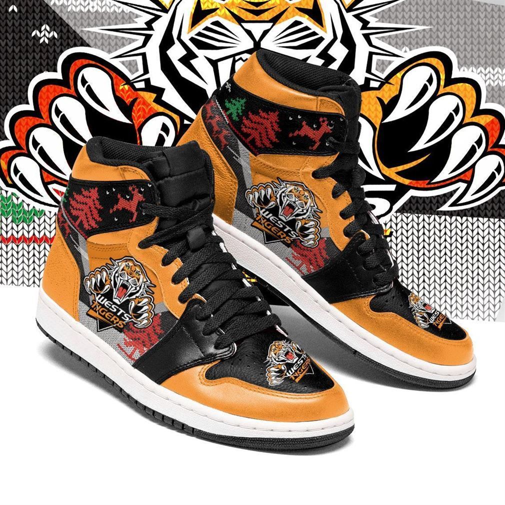 Wests Tigers Nrl Football Air Jordan Shoes Sport V2 Sneaker Boots Shoes