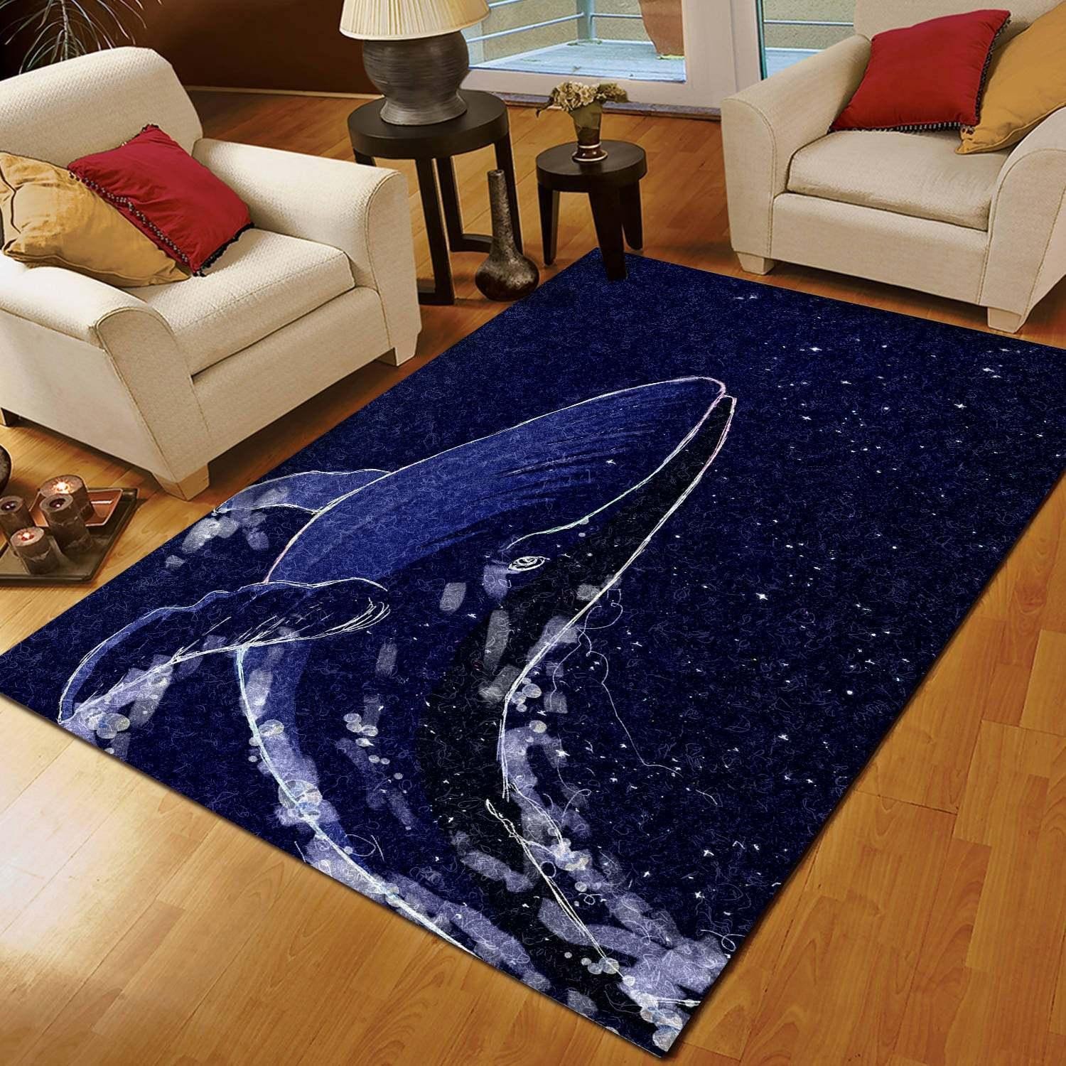 Whale Rug Chrismas Gift - Indoor Outdoor Rugs