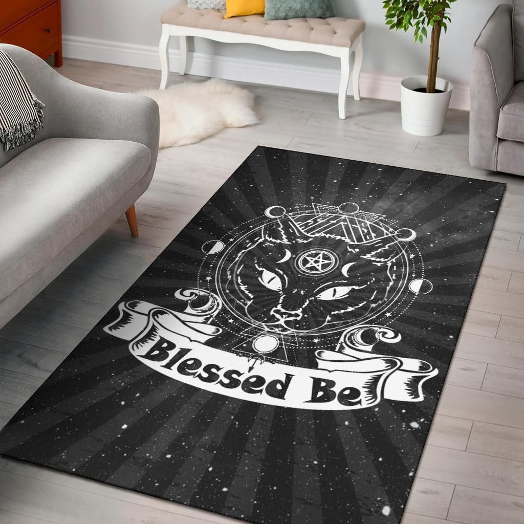 Wicca Cat Area Rug Chrismas Gift - Indoor Outdoor Rugs