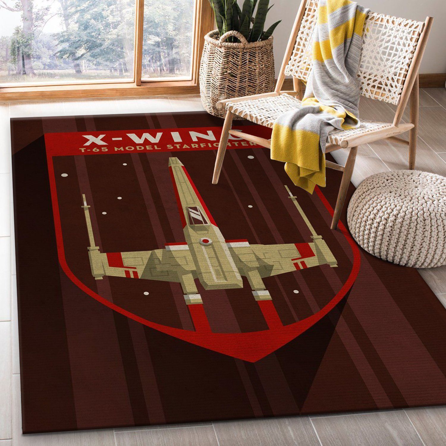 X Wing Star Wars Movie Rug Star Wars Badges Arts Rug Christmas Gift US Decor - Indoor Outdoor Rugs