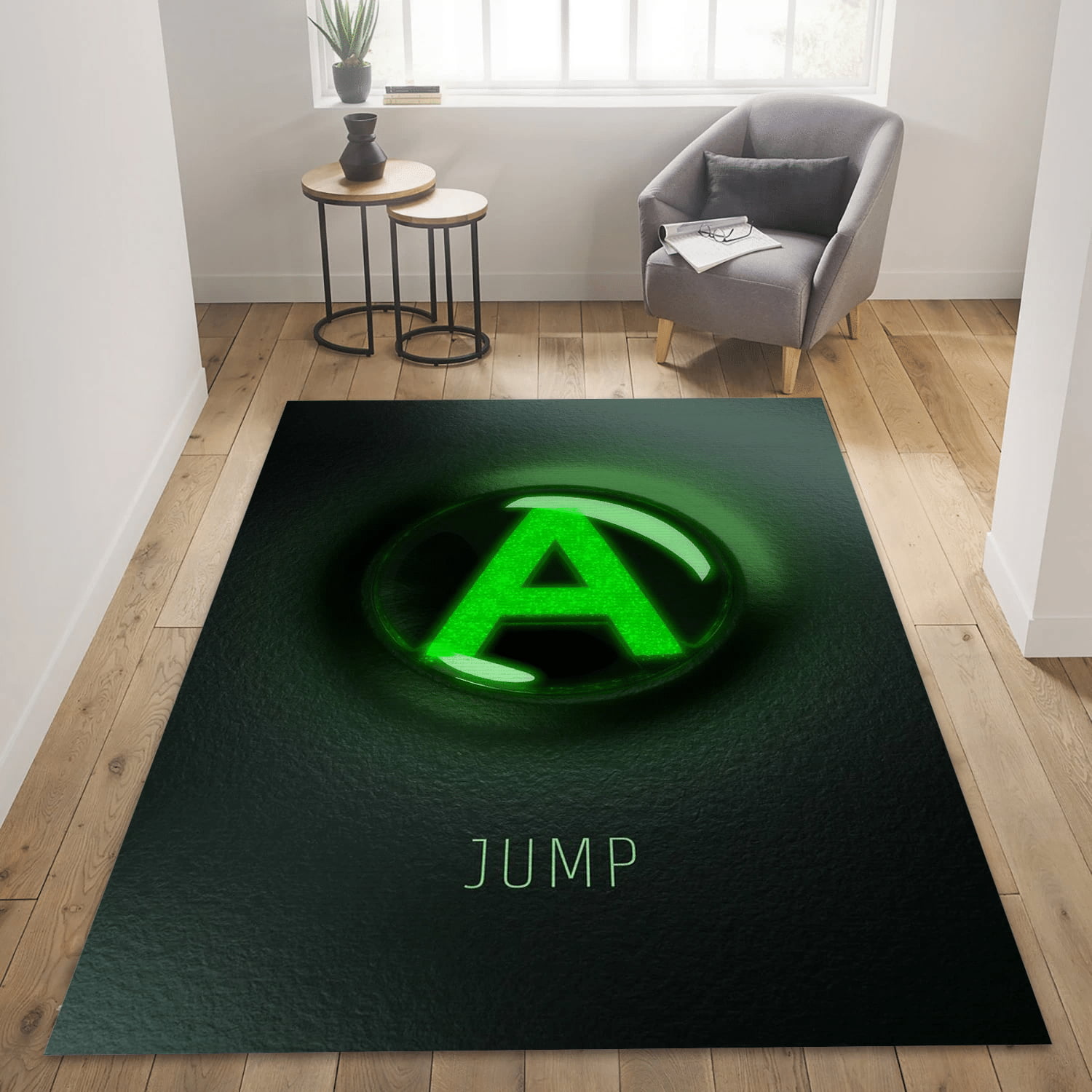 Xbox Button A Gaming Area Rug