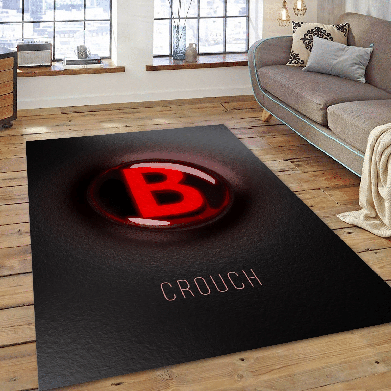 Xbox Button B Gaming Area Rug