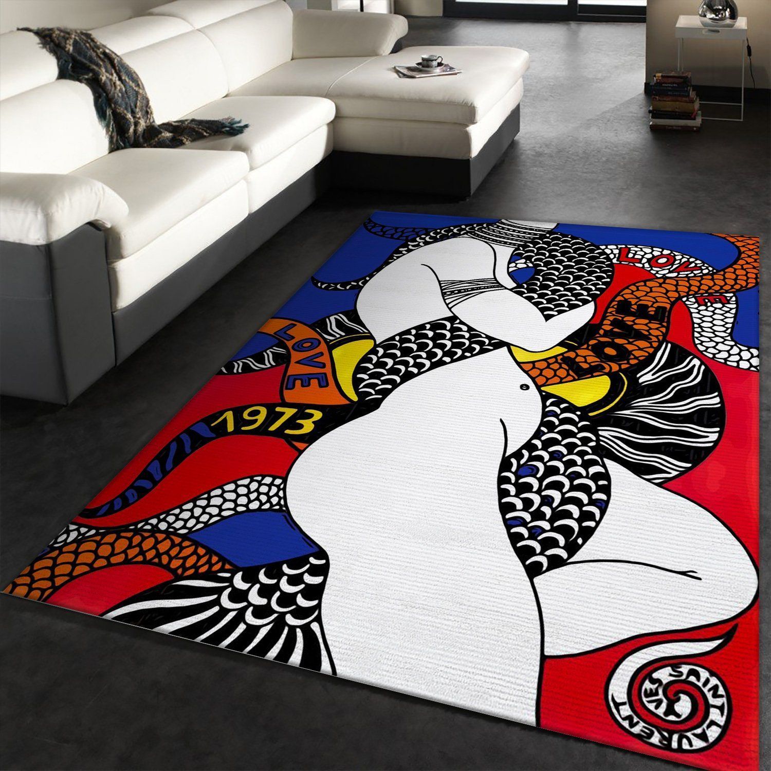 Ysl Vintage Love Poster Area Rugs Living Room Rug Christmas Gift US Decor - Indoor Outdoor Rugs