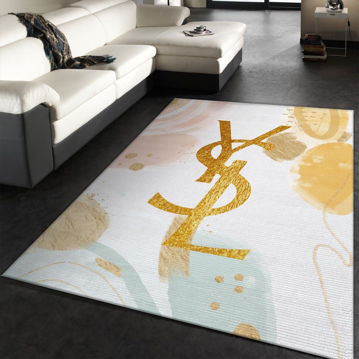 Ysl Yves Saint Lauren Rectangle Rug Bedroom Rug Home Decor Floor Decor - Indoor Outdoor Rugs