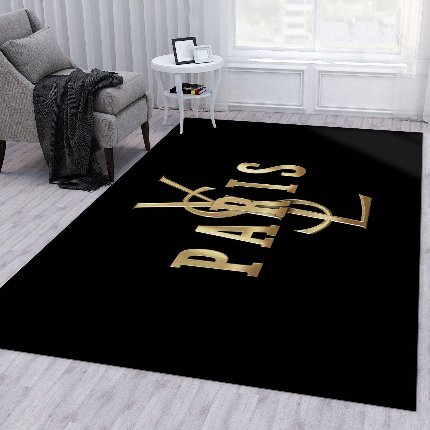 Yves Saint Laurent V4 Area Rug Living Room Rug Christmas Gift US Decor - Indoor Outdoor Rugs