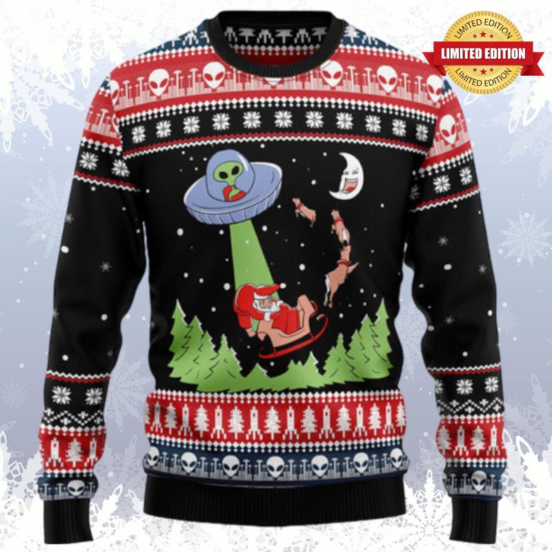 Alien Christmas Ugly Sweaters For Men Women - RugControl