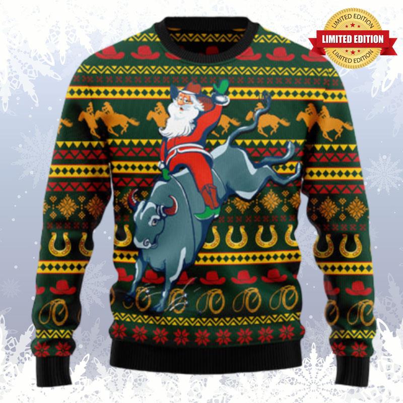 Amazing Cowboy Santa Claus Ugly Sweaters For Men Women