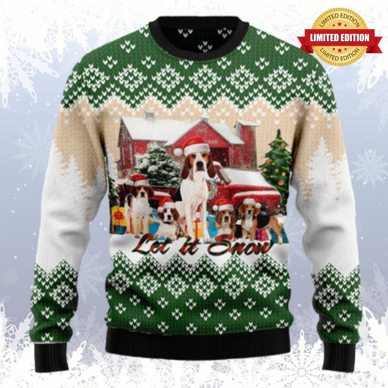 American Foxhound Let It Snow Ugly Sweaters For Men Women