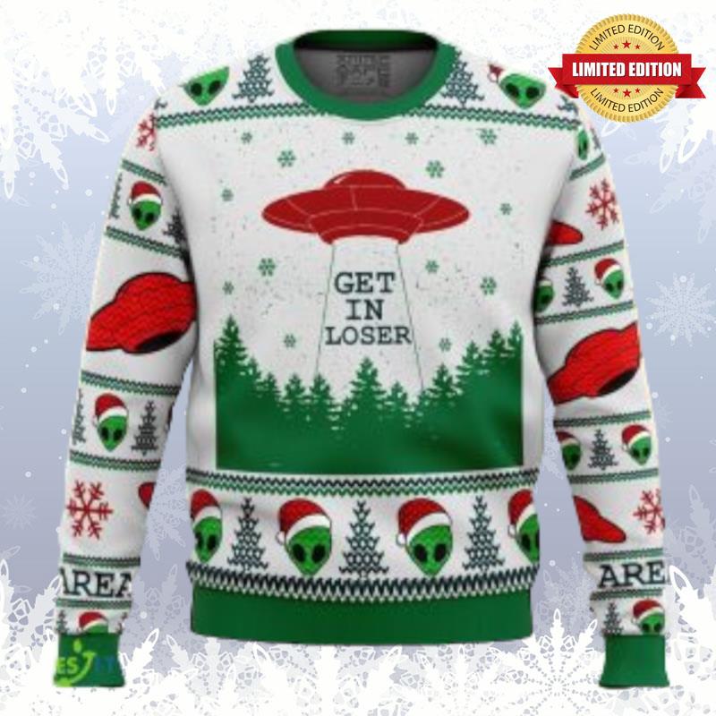 Area 51 Get In Loser Ugly Sweaters For Men Women