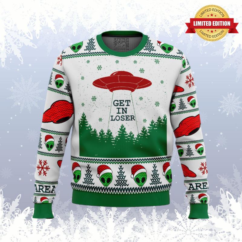 Area 51 Get in Loser Ugly Sweaters For Men Women