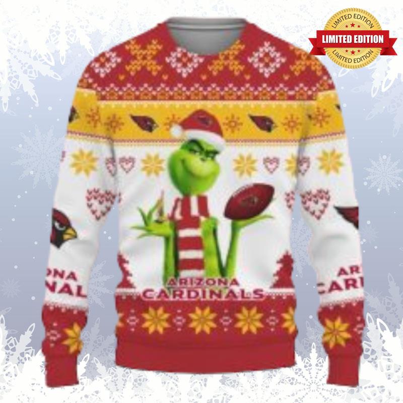 Arizona Cardinals Grinch Christmas Ugly Sweaters For Men Women