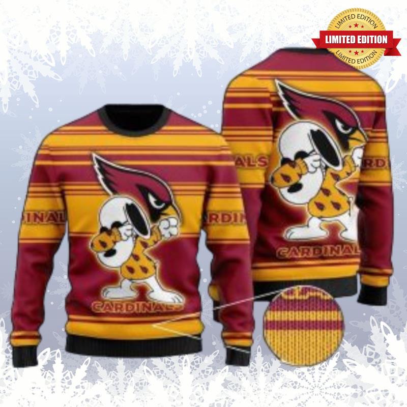 Arizona Cardinals Snoopy Dabbing Ugly Sweaters For Men Women