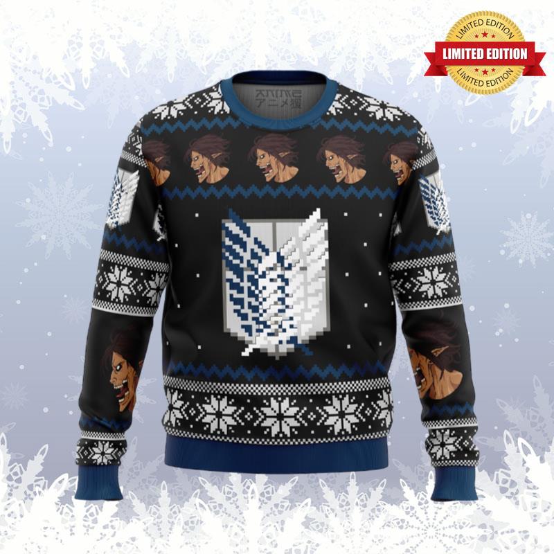 Attack on Titan Survery Corps Ugly Sweaters For Men Women