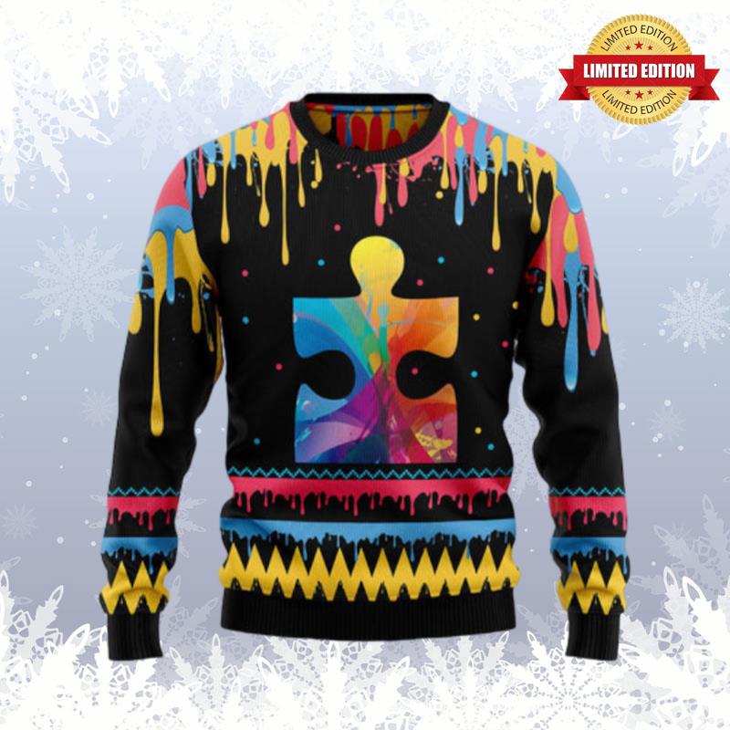 Autism Colorful Beauty Ugly Sweaters For Men Women