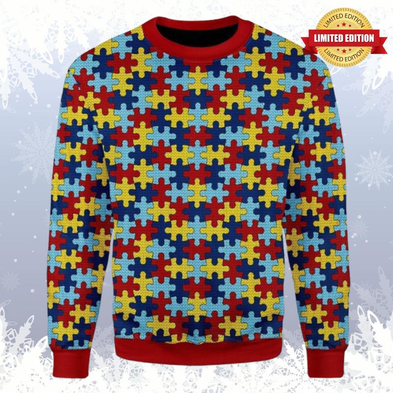 Autism Puzzel Ugly Sweaters For Men Women